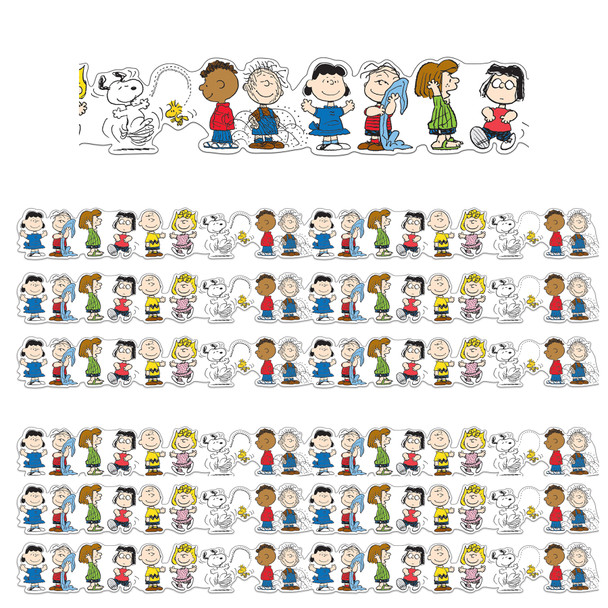 Peanuts Character Lineup Extra Wide Die-Cut Deco Trim, 37 Feet Per Pack, 6 Packs