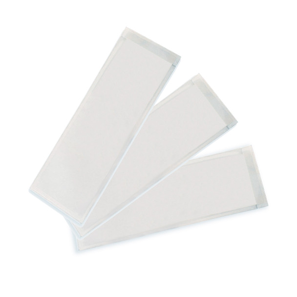 Clear View Self-Adhesive Extra Small Name Plate Pocket 3.25" x 10.5", 25 Per Pack, 3 Packs