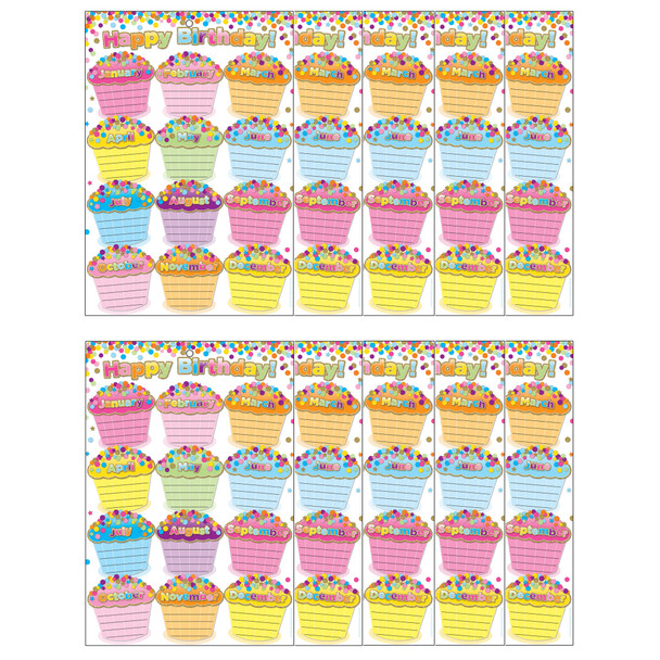 Smart Poly Chart, 13" x 19", Confetti Happy Birthday, w/Grommet, Pack of 10