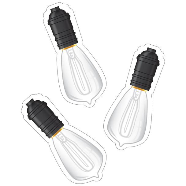 Industrial Cafe Vintage Light Bulb Cut-Outs, Pack of 36 - CD-120589