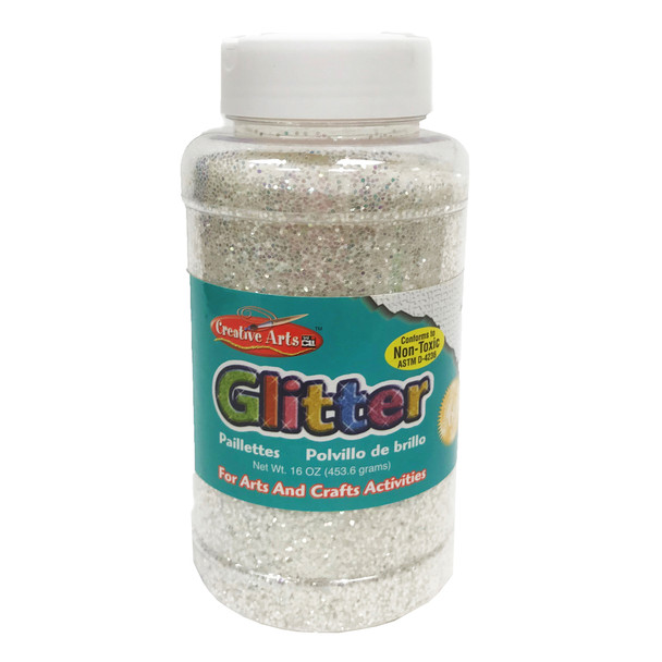 Creative Arts Glitter, 1 lb. Bottle, Iridescent, 3/pkg