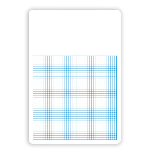 1/4" Graph Dry Erase Board, 11" x 16", Pack of 4