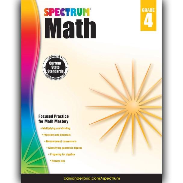 Math Workbook, Grade 4, Paperback - CD-704564