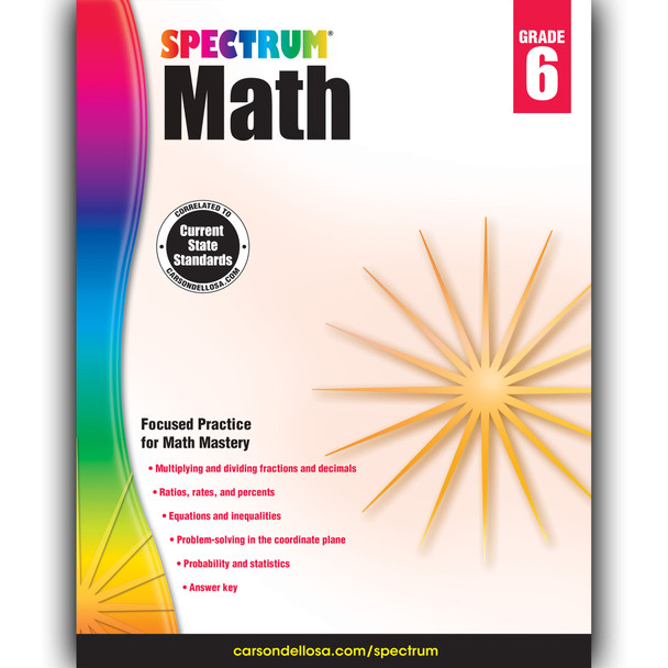 Math Workbook, Grade 6, Paperback - CD-704566
