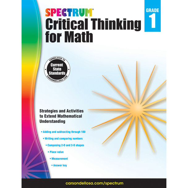Critical Thinking for Math Workbook, Grade 1, Paperback - CD-705113