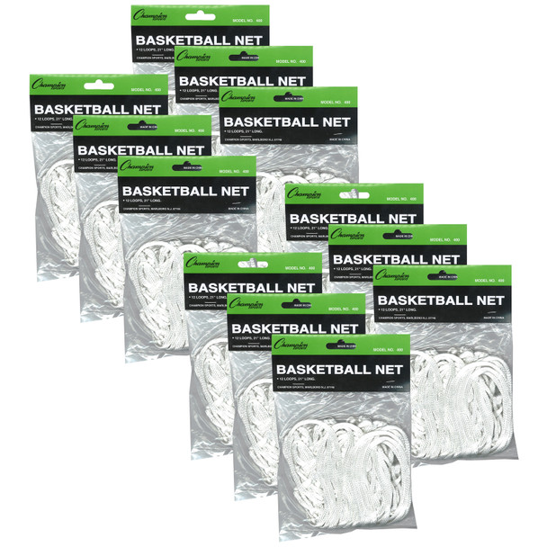 Economy Basketball Net, 4mm, Pack of 12 - CHS400BN