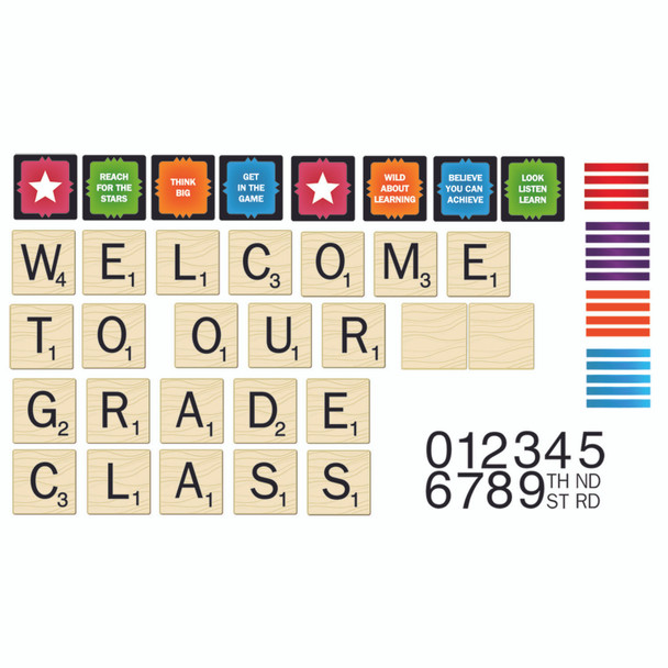 Scrabble Welcome to Our Class Mini Bulletin Board Set - EU-847697