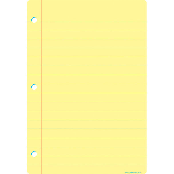 Smart Poly™ Chart, 13" x 19", Light Yellow Notebook Paper