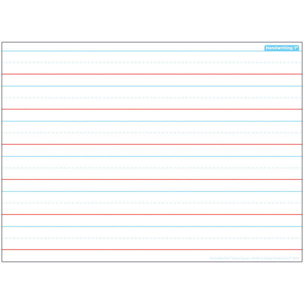 Smart Poly® Single Sided PosterMat Pals® Space Savers, Handwriting 1", 13" x 9.5"