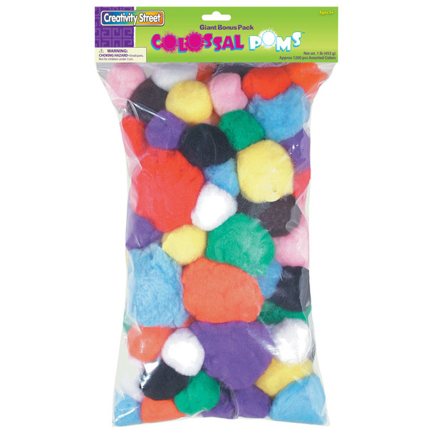 Colossal Poms, Assorted Sizes, 1 lb.