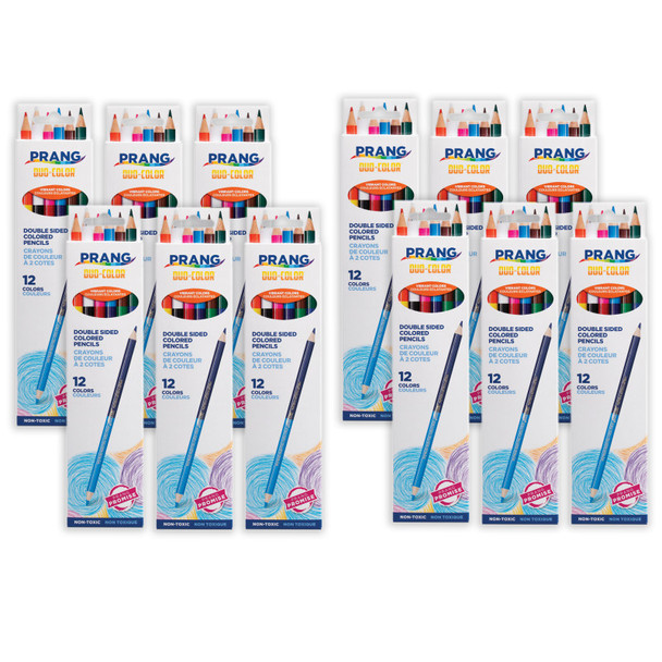 Duo Colored Pencils, 12 Color Set, 12 Sets