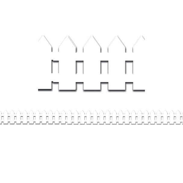 White Fence Border, 12 Strips/36 Feet