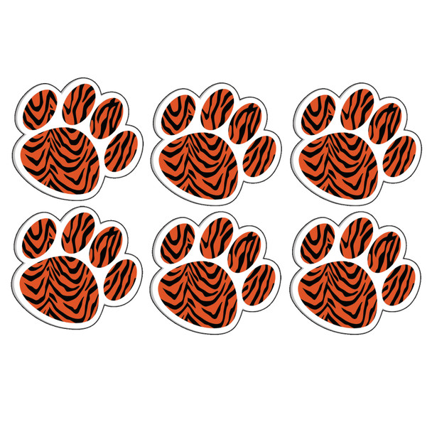 Magnetic Whiteboard Eraser, Tiger Paw, Pack of 6
