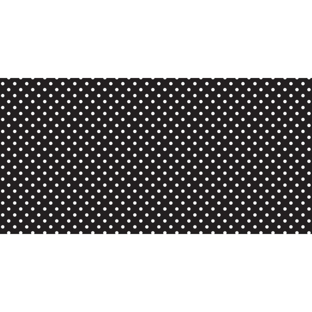 Bulletin Board Art Paper, Classic Dots-Black & White, 48" x 50', 1 Roll