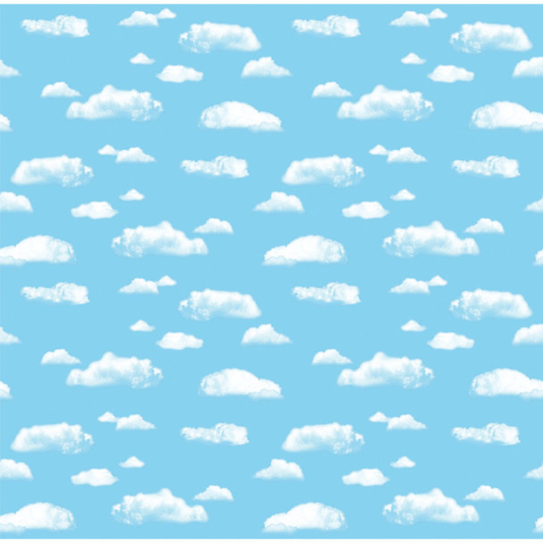Bulletin Board Art Paper, Clouds, 48" x 50', 1 Roll