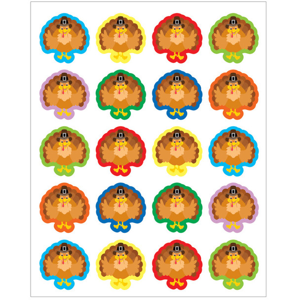 Turkeys Stickers, Pack of 72