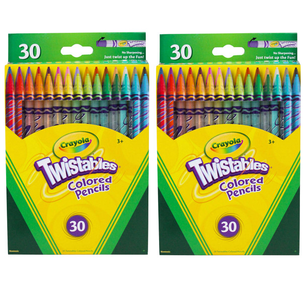 Twistables Colored Pencils 30 Per Box, 2 Boxes