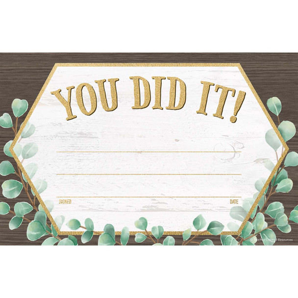 Eucalyptus You Did It! Awards, Pack of 30 Eucalyptus You Did It! Awards, Pack of 30