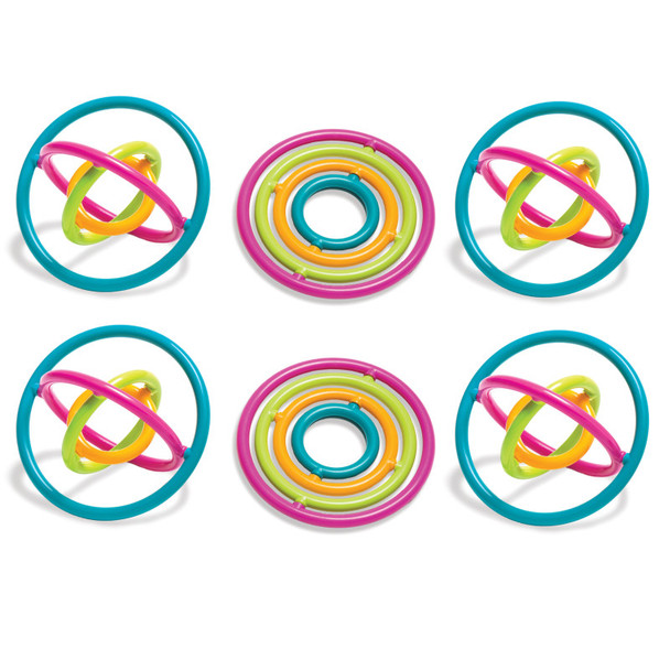 Gyrobi, Plastic Ring Fidget Toy, Pack of 6