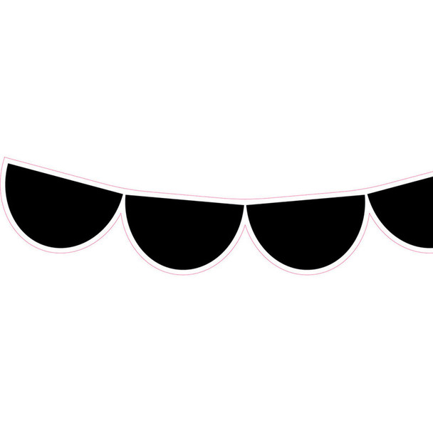 Black Half-Dots EZ Border™, 48 Feet