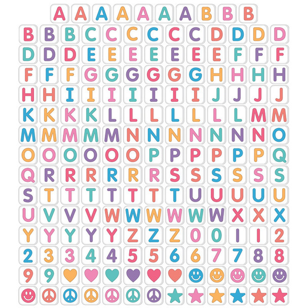 Crafty and Cool Letter Beads Bulletin Board Letters, 216 Pieces