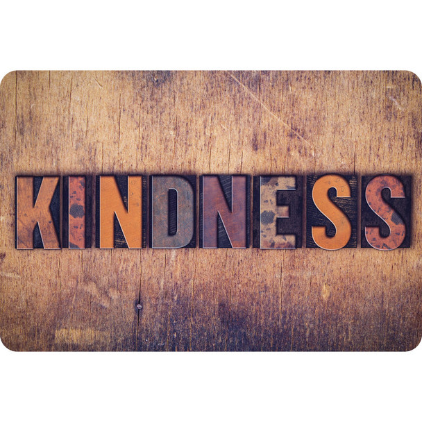 The Original Fun Mat™, Welcome Mat, 15.5" x 23.5", Kindness Letterpress