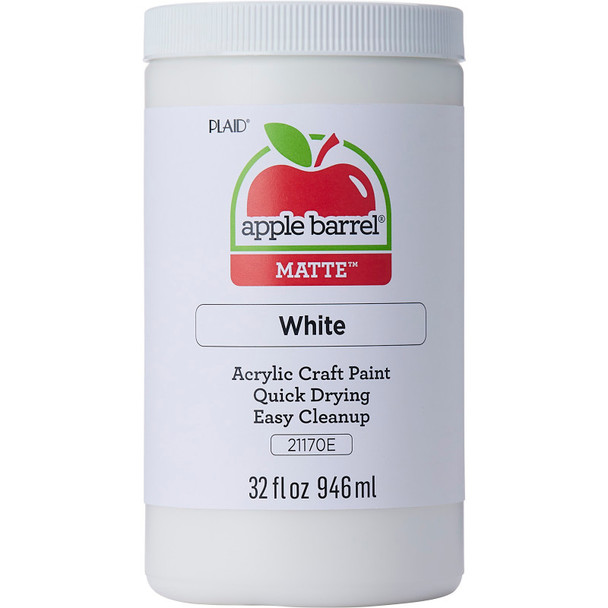 Acrylic Paint Matte, 32oz., White Acrylic Paint Matte, 32oz., White