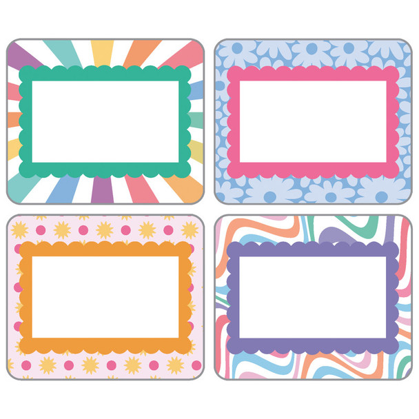 Retro Remix Name Tags, Pack of 40