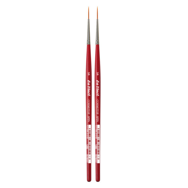 COSMOTOP-SPIN Rigger Brush, Synthetic, Acrylic & Watercolor, Pointed Liner, Series 5880, Size -3, Pack of 2