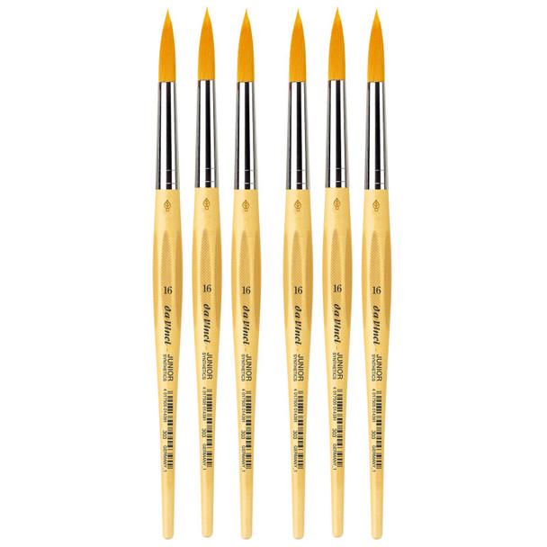 JUNIOR Synthetics Student Brush, Synthetic, Tempera, Round, Series 303, Size 1, Pack of 6