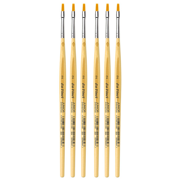 JUNIOR Synthetics Student Brush, Synthetic, Tempera, Round, Series 304, Size 2, Pack of 6