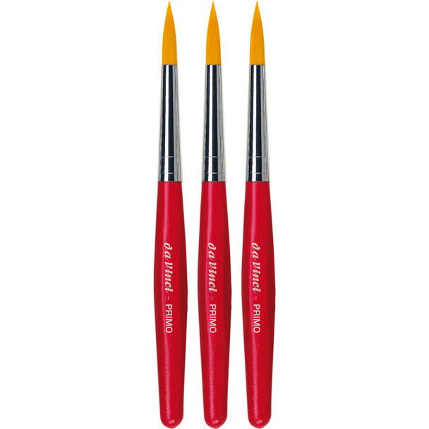 PRIMO Preschool Brush, Synthetic, Tempera, Round, Series 353R, Size 12, Pack of 3