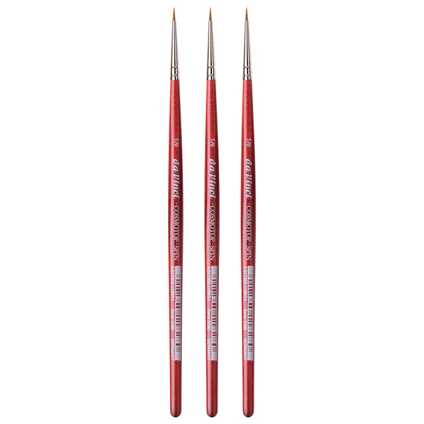 COSMOTOP-SPIN Silkpainting Brush, Synthetic, Watercolor, Round, Size -5, Pack of 3