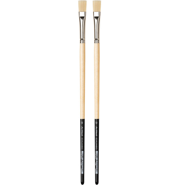 CHUNEO Synthetic Hog Bristle, Oil, Flat, Series 7129, Size 12, Pack of 2