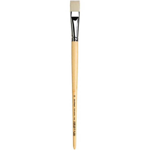 TOP-ACRYL Bright White Brush, Synthetic, Acrylic & Oil, Flat, Series 7182, Size 20