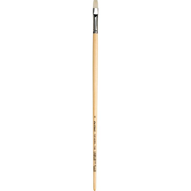 TOP-ACRYL Bright White Brush, Synthetic, Acrylic & Oil, Flat, Series 7182, Size 8