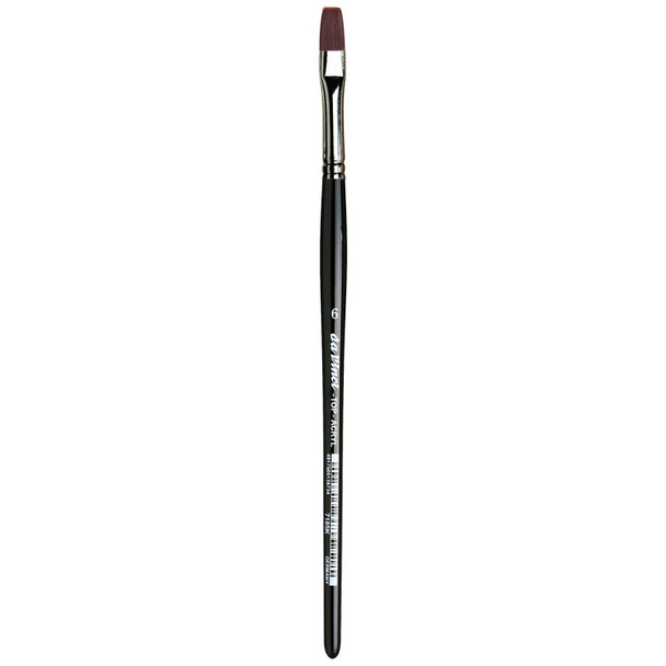 TOP-ACRYL Bright Red-Brown Brush, Synthetic, Acrylic & Oil, Flat, Series 7185K, Size 6
