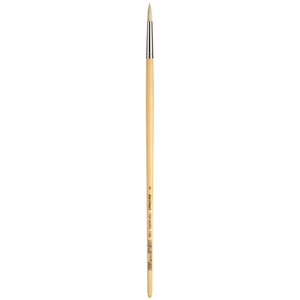 TOP-ACRYL White Brush, Synthetic, Acrylic & Oil, Round, Series 7782, Size 8