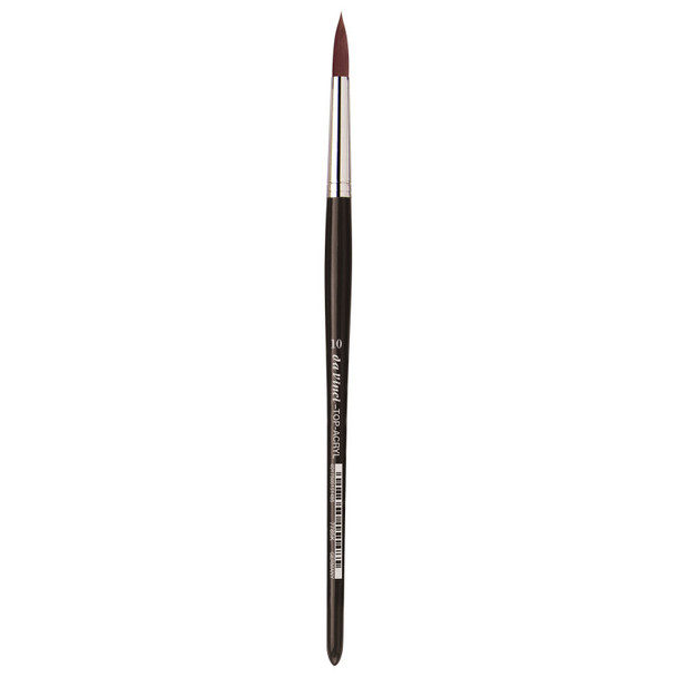 TOP-ACRYL Red-Brown Brush, Synthetic, Acrylic & Oil, Round, Series 7785K, Size 10