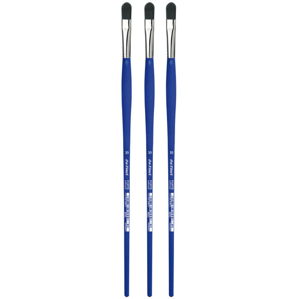 FORTE-Acrylics Student Brush, Synthetic, Acrylic & Oil, Filbert, Series 8650, Size 10, Pack of 3