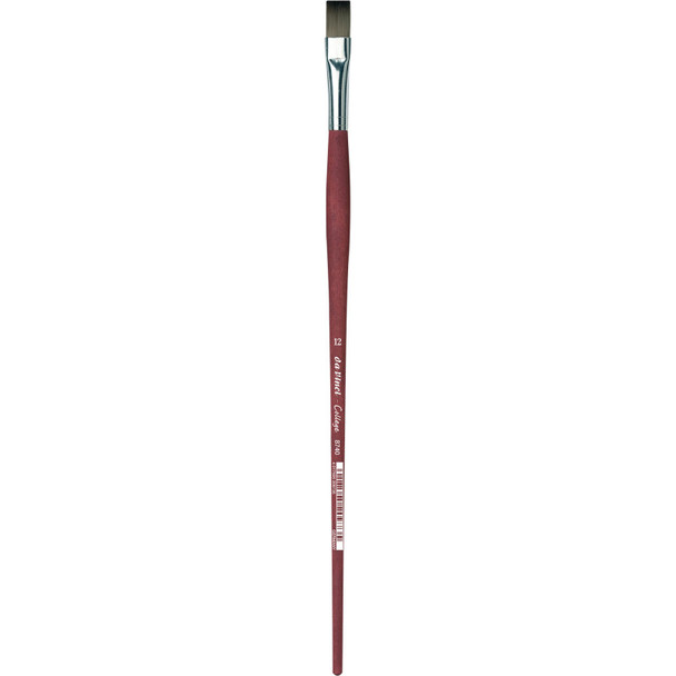COLLEGE Student Brush, Synthetic, Acrylic & Oil, Flat, Series 8740, Size 12