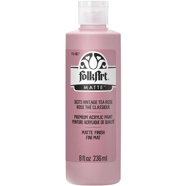 Acrylic Paint Matte, 8oz., Vintage Tea Rose
