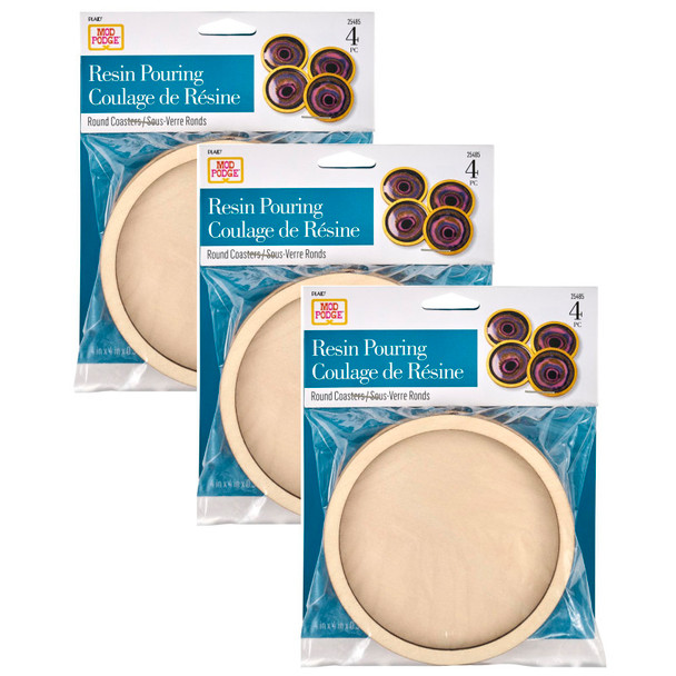 Resin Pouring Surface, Coasters, 4 Per Set, 3 Sets Resin Pouring Surface, Coasters, 4 Per Set, 3 Sets