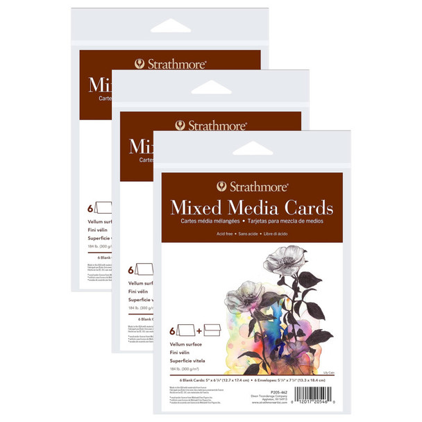 400 Series Mixed Media Cards & Envelopes, Full Size, 5x6.875 inch, 6 Per Pack, 3 Packs 400 Series Mixed Media Cards & Envelopes, Full Size, 5x6.875 inch, 6 Per Pack, 3 Packs
