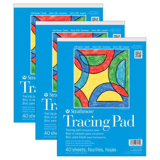 100 Series Tracing Pad, 40 Sheet, 9x12 inch, Pack of 3 100 Series Tracing Pad, 40 Sheet, 9x12 inch, Pack of 3