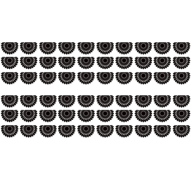 Black and White Fiesta Die-Cut Border Trim, 35 Feet Per Pack, 6 Packs