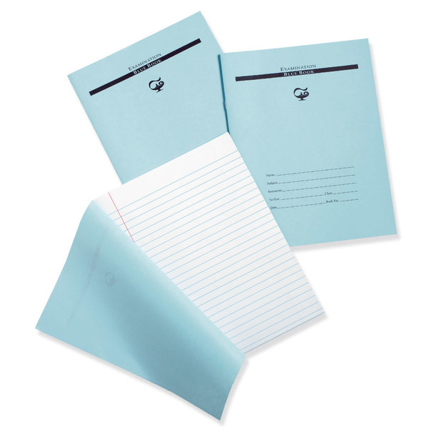 Examination Blue Book, 16 Pages, 3/8 in ruled, 8-1/2" x 11", 1 Book
