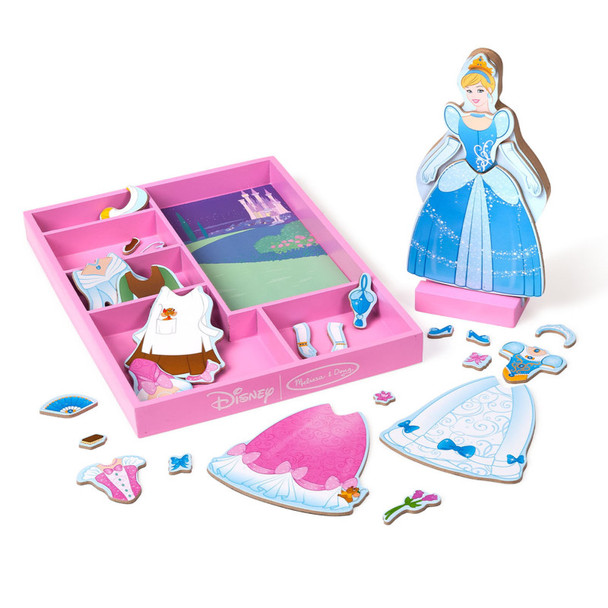 Disney Princess Cinderella Wooden Magnetic Dress-Up Play Set Disney Princess Cinderella Wooden Magnetic Dress-Up Play Set
