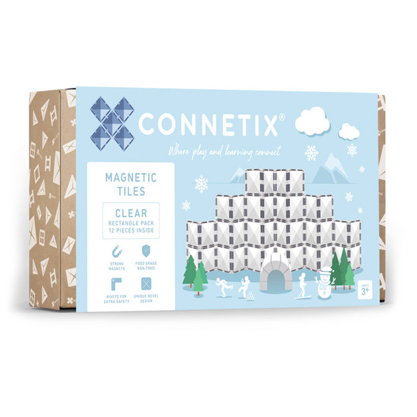 Magnetic Tiles Clear Rectangle Pack, 12 Pieces Magnetic Tiles Clear Rectangle Pack, 12 Pieces