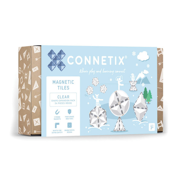 Magnetic Tiles Clear Shape Expansion Pack, 24 Pieces Magnetic Tiles Clear Shape Expansion Pack, 24 Pieces